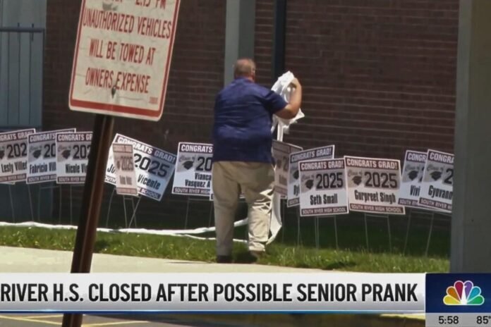 Police investigate South River High vandalism after student prank