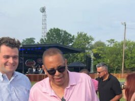 Caldwell Campaigns with Sherrill in Carteret