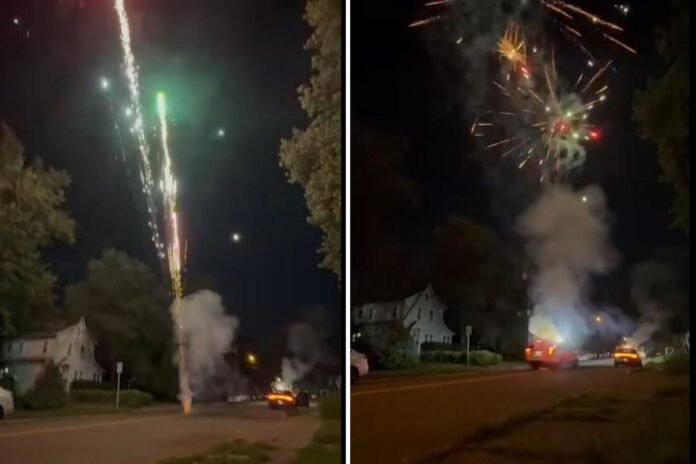 Penns Grove cop drives through neighborhood fireworks show