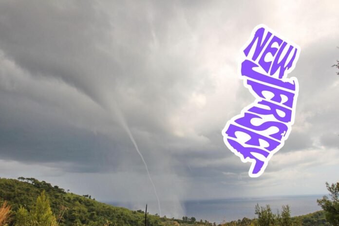 Waterspout Formed Off Coast Of Island Beach State Park in NJ