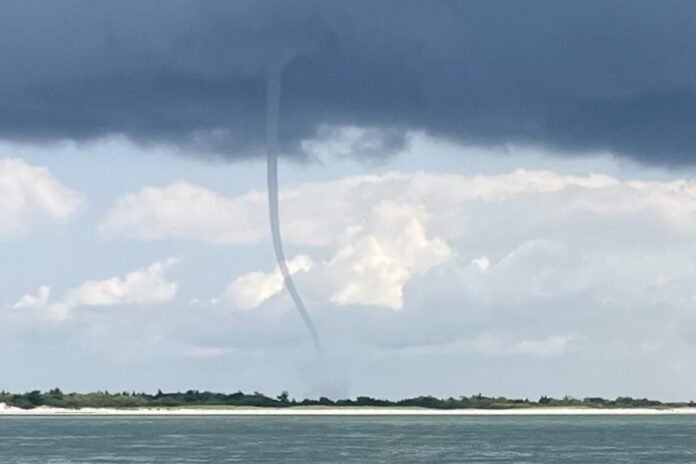 Waterspout and landspout tornado spotted along the Jersey Shore